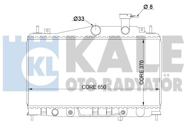 KALE OTO RADYATÖR radiatorius, variklio aušinimas 357900